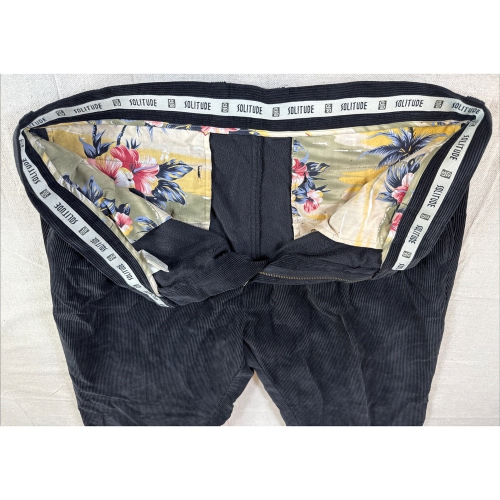 Solitude Shaun Tomson Corduroy Pants Mens Floral Lined Vintage Surf Skate - Picture 4 of 8